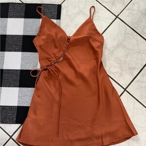 Hello Molly Rust Orange Slip Dress